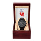Versatile Elegance: Black Chronograph Watch for Dads