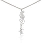 Personalized Flower Name Necklace with Birth Flower Delicately Designed Minimalist Jewelry
