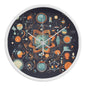 Science-Themed Wood Frame 10” Clock – A Perfect Accent for Any Space