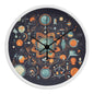 Science-Themed Wood Frame 10” Clock – A Perfect Accent for Any Space