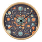 Science-Themed Wood Frame 10” Clock – A Perfect Accent for Any Space