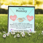 To My Mommy Mom to Be Love Baby - Interlocking Heart Pendant Necklace, Baby Shower Gift, Expecting Mother Pregnancy Gift