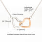 To My Mommy Mom to Be Love Baby - Interlocking Heart Pendant Necklace, Baby Shower Gift, Expecting Mother Pregnancy Gift