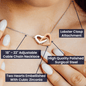 To My Mommy Mom to Be Love Baby - Interlocking Heart Pendant Necklace, Baby Shower Gift, Expecting Mother Pregnancy Gift