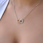 To My Mommy Mom to Be Love Baby - Interlocking Heart Pendant Necklace, Baby Shower Gift, Expecting Mother Pregnancy Gift