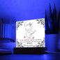 Sign Language ILY I Love You- Custom LED Acrylic Plaque With Wooden Base