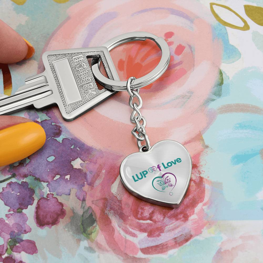 LUP of Love Heart Keychain