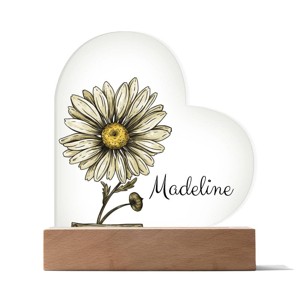 The Forever Flower with Custom Name and Birthday Keepsake LED Nightlight