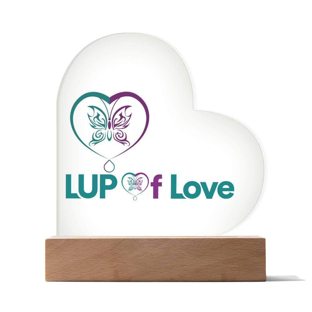 LUP Of Love Acrylic Heart Plaque