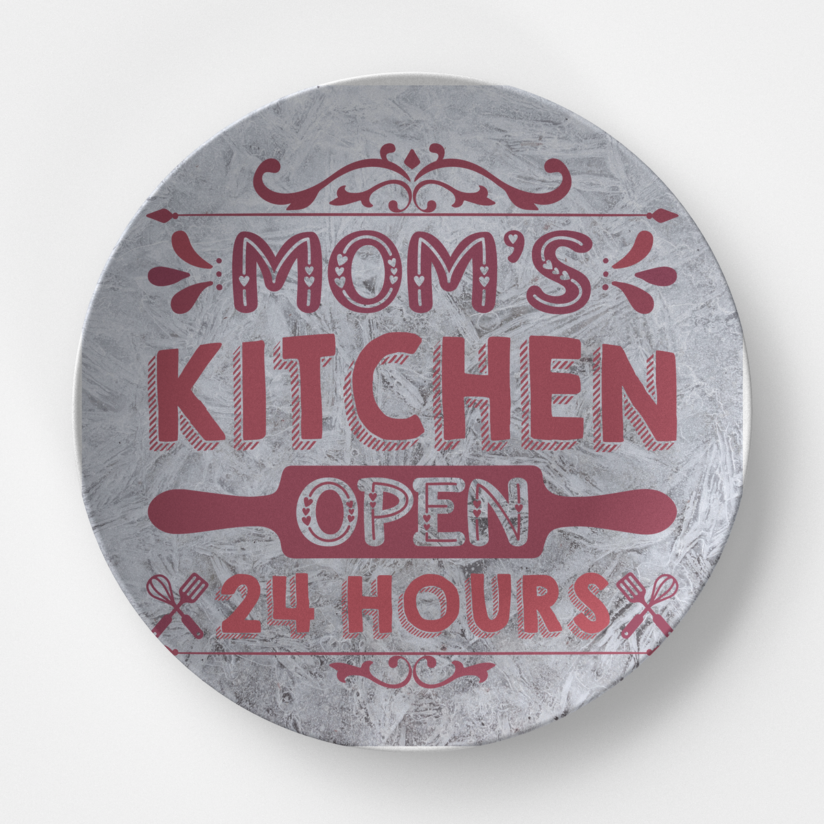 Mom's Kitchen Open 24 Hours Kitchenware 10x14 Plate